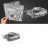 Металевий 3D-пазл Танк Tiger
