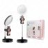 УЦІНКА! Кільцева LED лампа Live Makeup G3 16 см складна настільна з тримачем телефона та дзеркалом УЦІНКА! Кільцева LED лампа Live Makeup G3 16 см складна настільна з тримачем телефона та дзеркалом