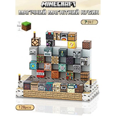 Магнітний конструктор Minecraft Магазин інструментів 128шт + 4 фігурки Майнкрафт Дитячий конструктор Магнітний конструктор Minecraft Магазин інструментів 128шт + 4 фігурки Майнкрафт Дитячий конструктор