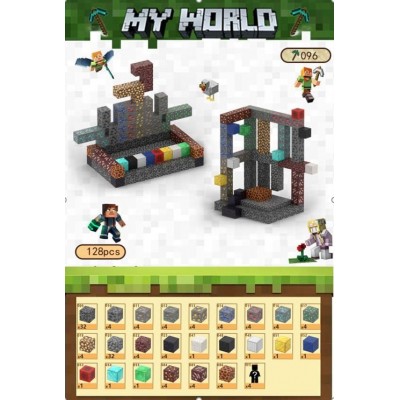 Магнітний конструктор Minecraft Магазин коштовностей 128шт + 4 фігурки Майнкрафт Дитячий конструктор Магнітний конструктор Minecraft Магазин коштовностей 128шт + 4 фігурки Майнкрафт Дитячий конструктор