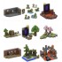 Магнітний конструктор Minecraft Вечірка під сакурою 128шт + 4 фігурки Майнкрафт Дитячий конструктор 