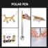 Ручка магнітна конструктор Polar Pen gold-silver