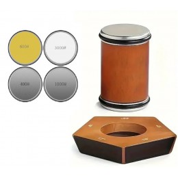 Точилка п'ятигранна магнітна Rolling knife sharpener toor + 2 керамічні диски коричнева