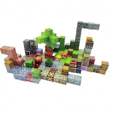 Дитячий конструктор магнітний Майнкрафт Magnetic Blocks Minecraft Магнітні кубики 150 блоків + 9 фігурок Дитячий конструктор магнітний Майнкрафт Magnetic Blocks Minecraft Магнітні кубики 150 блоків + 9 фігурок
