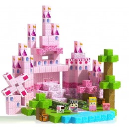 Магнітний конструктор Magnetic Blocks Pink Castle 100 шт Магнітний конструктор Magnetic Blocks Pink Castle 100 шт