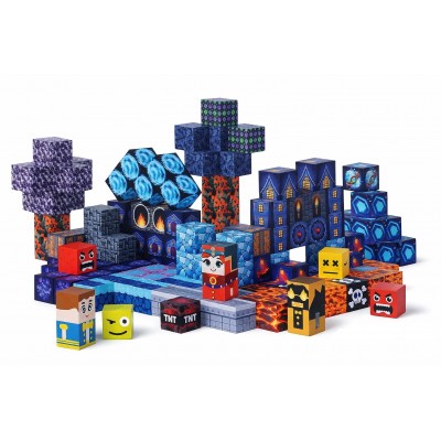 Магнітний конструктор Синій Замок Magnetic Building Cubes Blue Architecture Castle 150 шт Магнітний конструктор Синій Замок Magnetic Building Cubes Blue Architecture Castle 150 шт