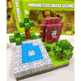 Магнітний конструктор Майнкрафт Басейн і будинок Minecraft My World T111 177 шт