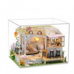 Румбокс Котяче Кафе конструктор DIY Cat Cafe Roombox M2111 + купол Румбокс Котяче Кафе конструктор DIY Cat Cafe Roombox M2111 + купол