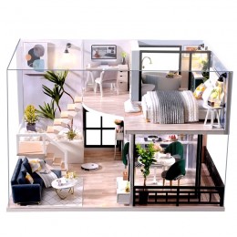 Румбокс Вілла Затишне життя Roombox The Satisfied Time CUTEBEE Інтер'єрний конструктор L-032 + купол + музика Румбокс Вілла Затишне життя Roombox The Satisfied Time CUTEBEE Інтер'єрний конструктор L-032 + купол + музика