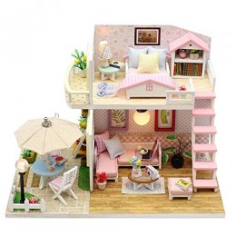 Румбокс Рожевий лофт DIY House Roombox Pink loft Інтер'єрний конструктор M033 Румбокс Рожевий лофт DIY House Roombox Pink loft Інтер'єрний конструктор M033