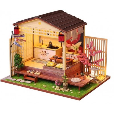 Румбокс Вітальня в японському стилі Інтер'єрний конструктор Roombox Miniature of Chinese hall DIY J-011