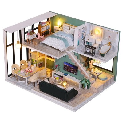 Румбокс Вілла спокійне життя DIY Villa Quiet Life Інтер'єрний конструктор Roombox M-039 + купол Румбокс Вілла спокійне життя DIY Villa Quiet Life Інтер'єрний конструктор Roombox M-039 + купол