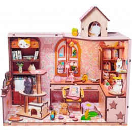 Румбокс Котячий будиночок DIY Miniature Room Kit Cat House SJ-014 Румбокс Котячий будиночок DIY Miniature Room Kit Cat House SJ-014