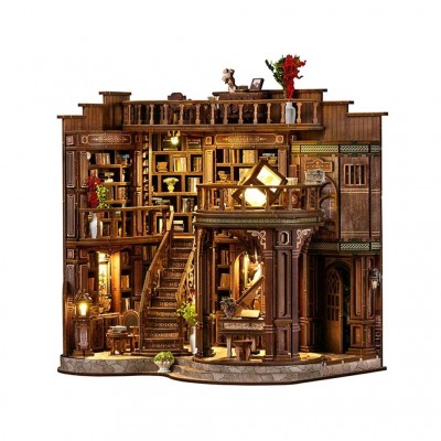 Румбокс Мрійливий книжковий зал DIY Mini House Dreamy Book Hall AW02-003 Румбокс Мрійливий книжковий зал DIY Mini House Dreamy Book Hall AW02-003