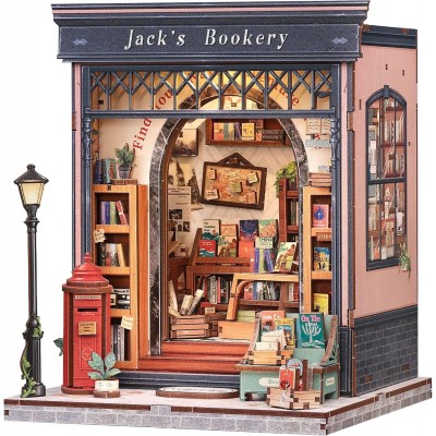 Бук Нук Книжкова крамниця Джека Jack's Bookery DIY Dollhouse Kit Roombox CWGC-209 Бук Нук Книжкова крамниця Джека Jack's Bookery DIY Dollhouse Kit Roombox CWGC-209