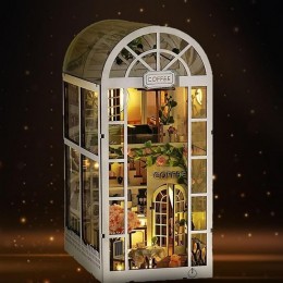 Бук Нук Сонячна кавова оранжерея Book Nook Sunshine Coffee Greenhouse Інтерьерний конструктор YM-07 DIY Бук Нук Сонячна кавова оранжерея Book Nook Sunshine Coffee Greenhouse Інтерьерний конструктор YM-07 DIY