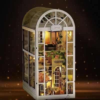 Бук Нук Сонячна кавова оранжерея Book Nook Sunshine Coffee Greenhouse Інтерьерний конструктор YM-07 DIY 