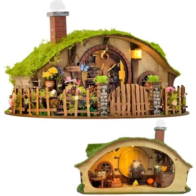 Румбокс Хатина Хобіта Інтер'єрний конструктор The Magic Ring House DIY Roombox Kit SQ-59