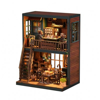 Румбокс Ресторанчик Ведмедика Roombox Bear Restaurant DIY AW02-004