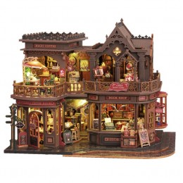 Румбокс Магічна кав'ярня Інтер'єрний конструктор Roombox Magic Coffee DIY House ES-009 + купол