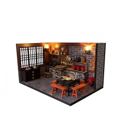 Румбокс Вінтажна кухня Інтер'єрний конструктор Roombox Vintage kitchen MD-23 + купол