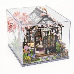 Румбокс Весняна теплиця з сакурою Інтер'єрний конструктор Sakura Greenhouse DIY Miniature House Kit M-2621 + купол Румбокс Весняна теплиця з сакурою Інтер'єрний конструктор Sakura Greenhouse DIY Miniature House Kit M-2621 + купол