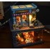 Румбокс Книжкова кав'ярня Детектив Roombox Detective Studio DIY Miniature House Kit Інтер'єрний конструктор TD-50 + купол