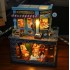Румбокс Книжкова кав'ярня Детектив Roombox Detective Studio DIY Miniature House Kit Інтер'єрний конструктор TD-50 + купол