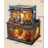 Румбокс Книжкова кав'ярня Детектив Roombox Detective Studio DIY Miniature House Kit Інтер'єрний конструктор TD-50 + купол