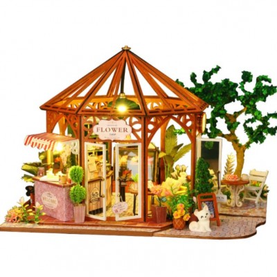 Румбокс Кав'ярня Сіті Мока Roombox City Mocha DIY Miniature House Kit Інтер'єрний конструктор ES013