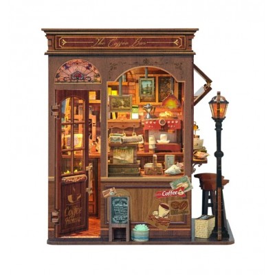 Румбокс Кав'ярня Ранковий Туман Інтер'єрний конструктор Morning Mist Cafe DIY Miniature Dollhouse Kit SQ-110