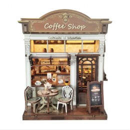 Румбокс Затишна кав'ярня Coffee Shop DIY Miniature House Kit Інтер'єрний конструктор SJ-023 Румбокс Затишна кав'ярня Coffee Shop DIY Miniature House Kit Інтер'єрний конструктор SJ-023