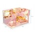Румбокс Рожевий будиночок Солодка історія DIY House Roombox Sweet Story Інтер'єрний конструктор M035 + купол