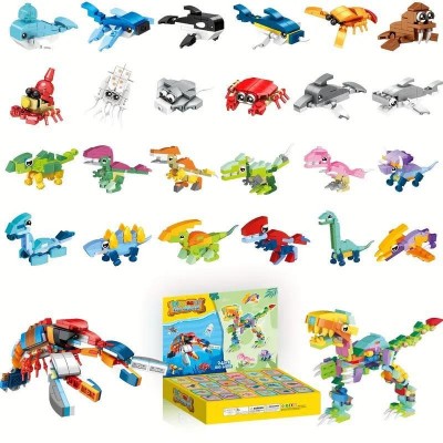 Адвент-календар конструктор 24 в 1 Dinosaur and Sea Animal SX2075 Адвент-календар конструктор 24 в 1 Dinosaur and Sea Animal SX2075