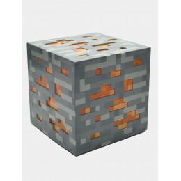Нічник Майнкрафт Золота руда Minecraft Gold у формі куба акумуляторний Жовтий