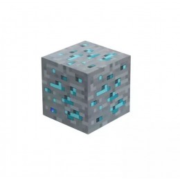 Нічник Майнкрафт Алмаз Minecraft Diamond у формі куба акумуляторна Блакитна
