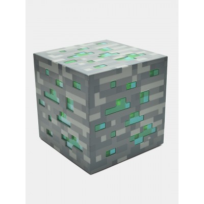 Нічник Майнкрафт Смарагдова руда Minecraft у формі куба акумуляторний Зелений