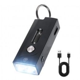 Ліхтарик Boruit A1 акумуляторний USB Type-C, 580 лм, з червоним і синім сигнальним світлом, брелок