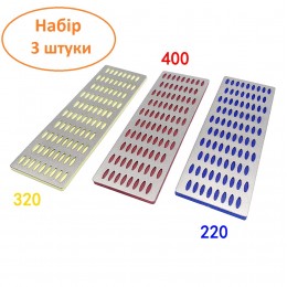 Набір брусків із алмазним напиленням 3 шт. 220, 320, 400 Набір брусків із алмазним напиленням 3 шт. 220, 320, 400