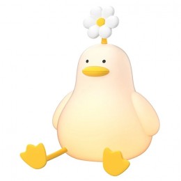 Нічник силіконовий Качка з квіткою Creative Duck Night Light