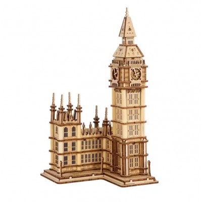 Дерев'яний 3D-пазл конструктор Біг Бен ROKR Big Ben HY807 (198 деталей)