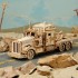Дерев'яний 3D-пазл конструктор Тягач ROKR Heavy Truck MC502 (286 деталей)