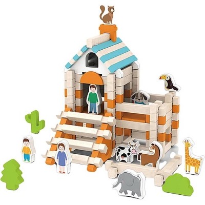 Дерев’яний конструктор Ферма з фігурками 107 деталей + 15 фігур