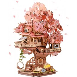 3D дерев'яний конструктор Будиночок на сакурі Rolife Sakura Tree House TGS-04 механічний пазл 535 деталей 3D дерев'яний конструктор Будиночок на сакурі Rolife Sakura Tree House TGS-04 механічний пазл 535 деталей