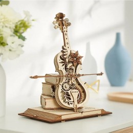 Конструктор Robotime 3D пазл дерев'яний модель Чарівна Віолончель Magic Cello AMK63