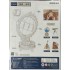 Конструктор 3D дерев'яний глобус ROKR Luminous Globe ST003D (Electric Version) з LED-підсвічуванням, 185 деталей