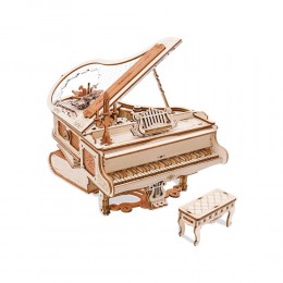 Конструктор Robotime 3D дерев'яний пазл модель Чарівне піаніно ROKR Magic Piano AMK81