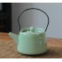 Дорожній чайний набір у сумці на 4 персони 9 предметів з кракелюром М'ятно-зелений, металева ручка Дорожній чайний набір у сумці на 4 персони 9 предметів з кракелюром М'ятно-зелений, металева ручка