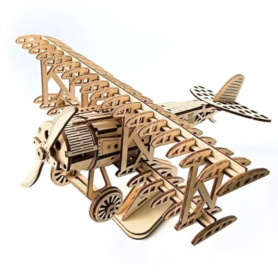 Дерев'яний 3D-пазл конструктор Літак The Air Love LG813 (108 деталей)