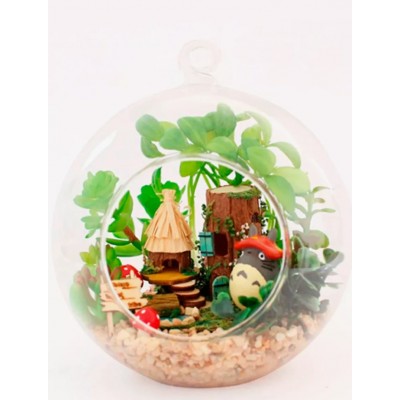 Румбокс - куля інтер'єрний 3D конструктор Miniature DIY Mini fairy Forest Elf Tribe TOTORO B-010 + підставка Румбокс - куля інтер'єрний 3D конструктор Miniature DIY Mini fairy Forest Elf Tribe TOTORO B-010 + підставка